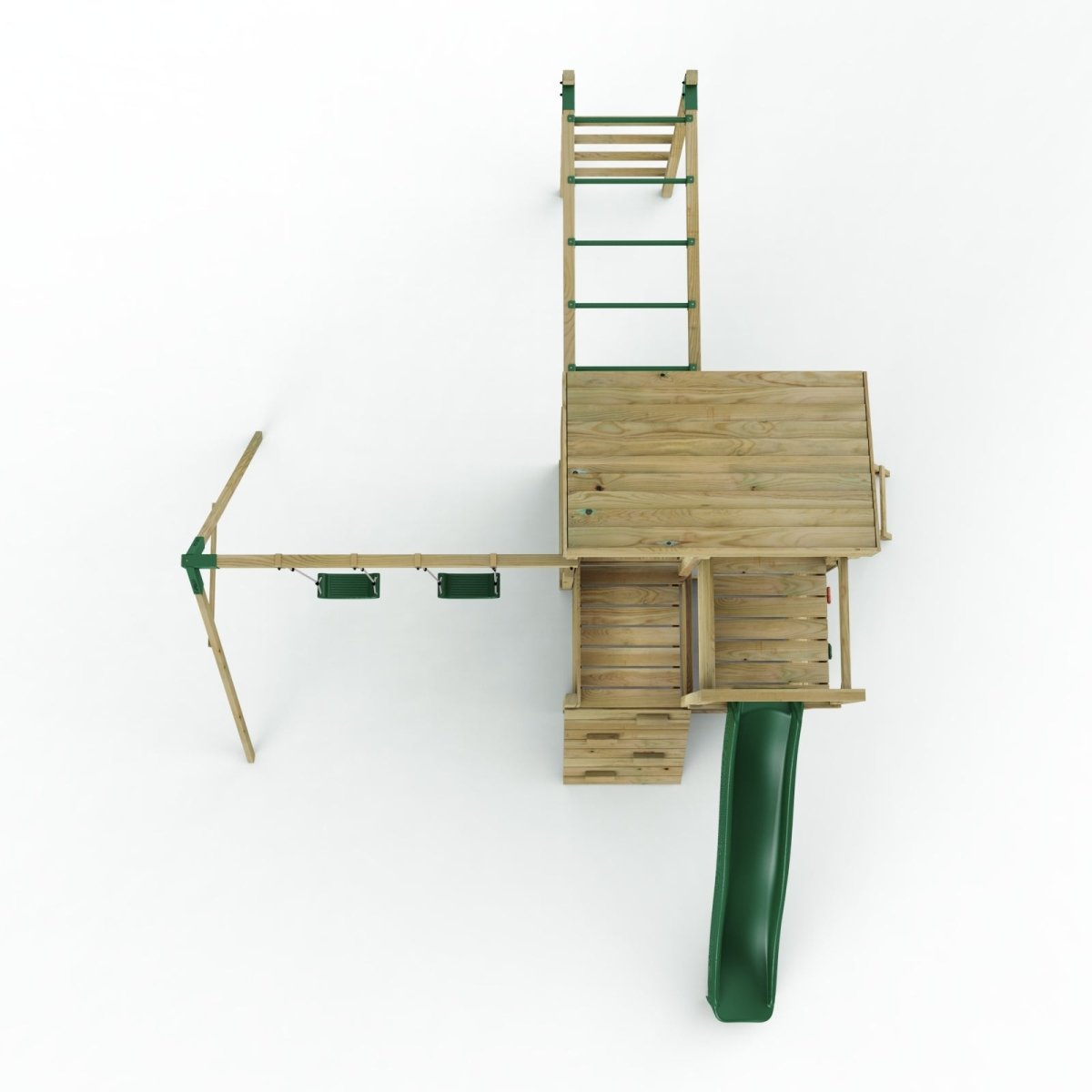ClassicPlay Sentinel XL Lookout Tower with 3 Decks, Double Swing, Monkey Bars and Slide