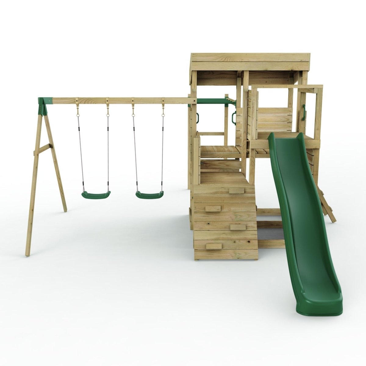 ClassicPlay Sentinel XL Lookout Tower with 3 Decks, Double Swing, Monkey Bars and Slide
