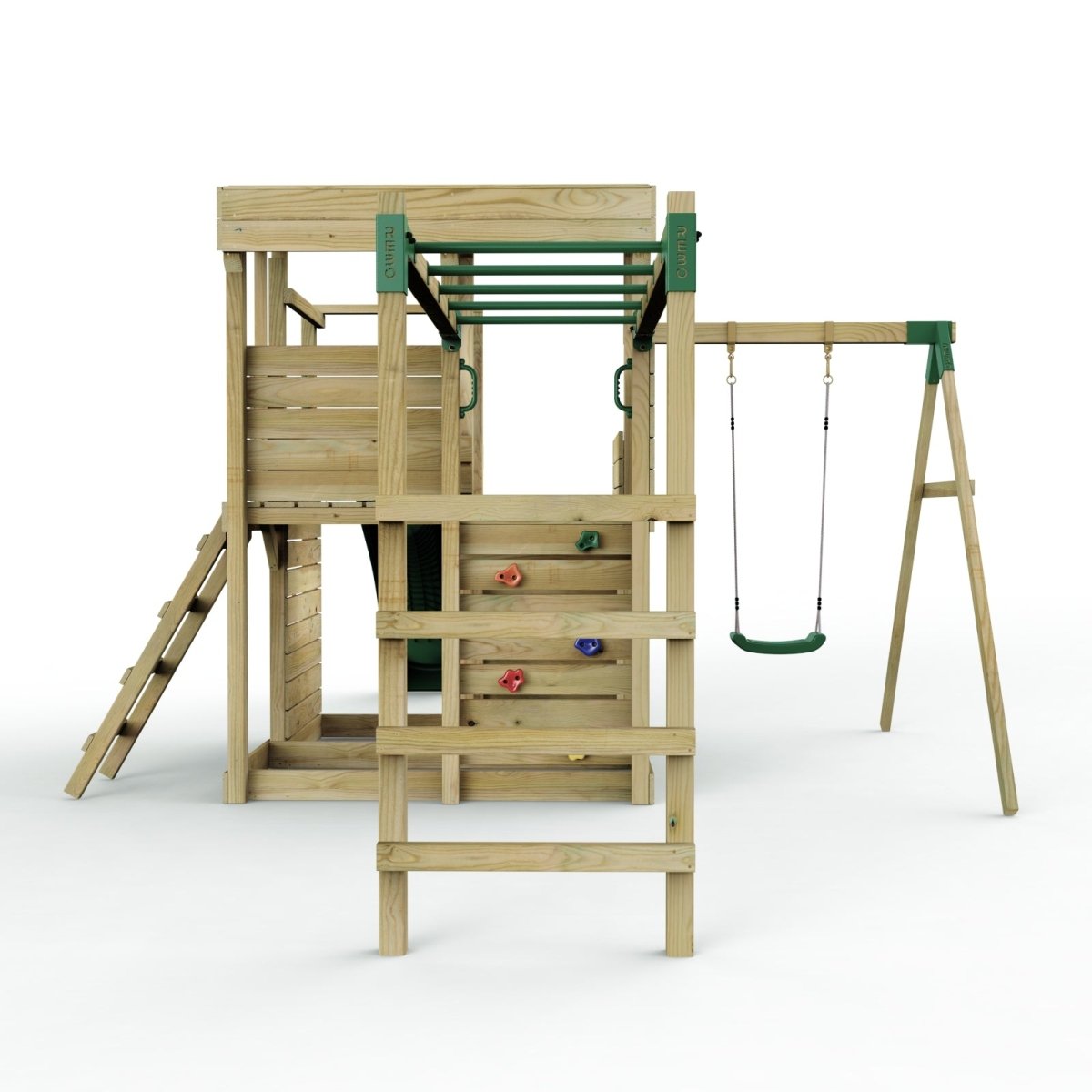 ClassicPlay Sentinel XL Lookout Tower with 3 Decks, Single Swing, Monkey Bars and Slide