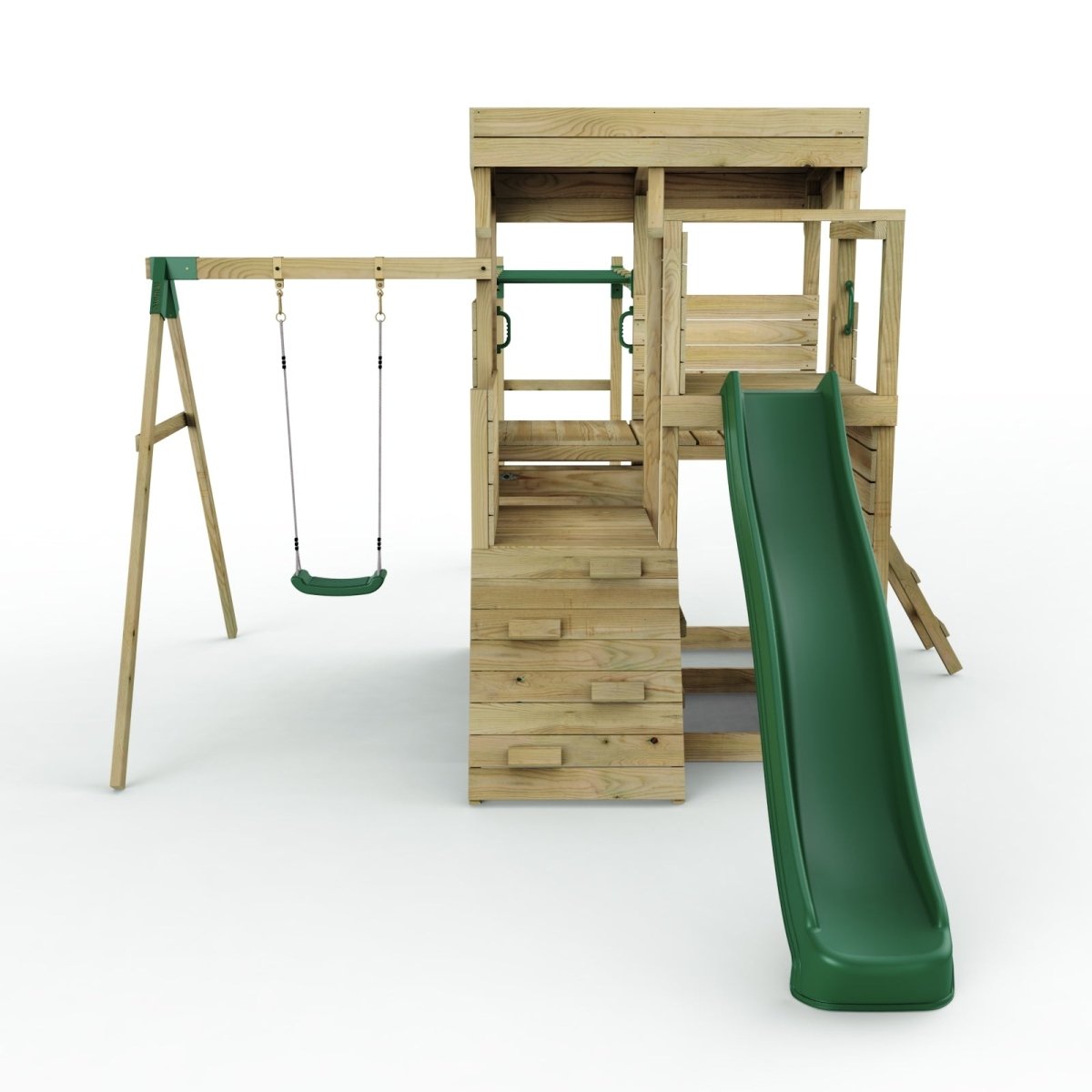 ClassicPlay Sentinel XL Lookout Tower with 3 Decks, Single Swing, Monkey Bars and Slide