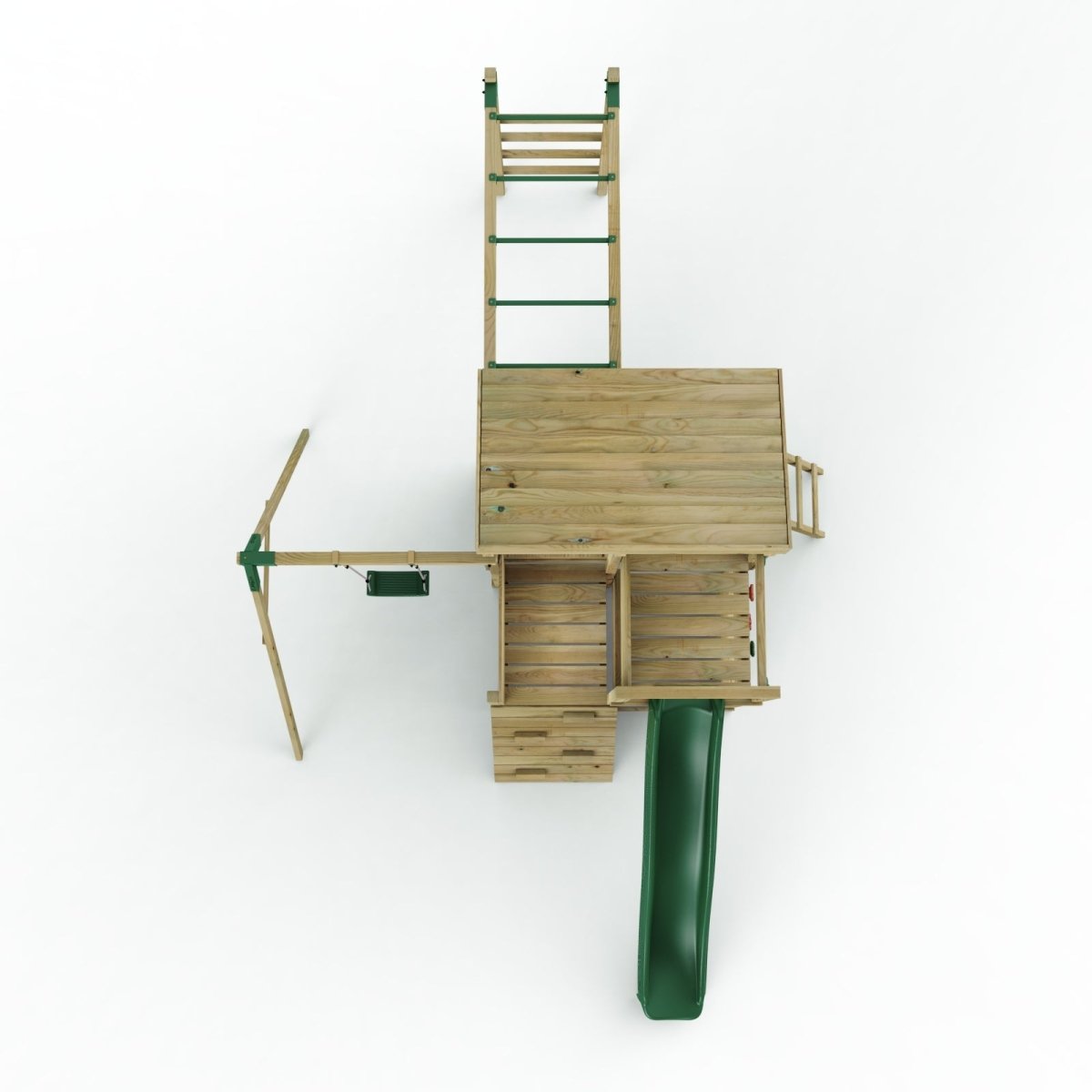 ClassicPlay Sentinel XL Lookout Tower with 3 Decks, Single Swing, Monkey Bars and Slide