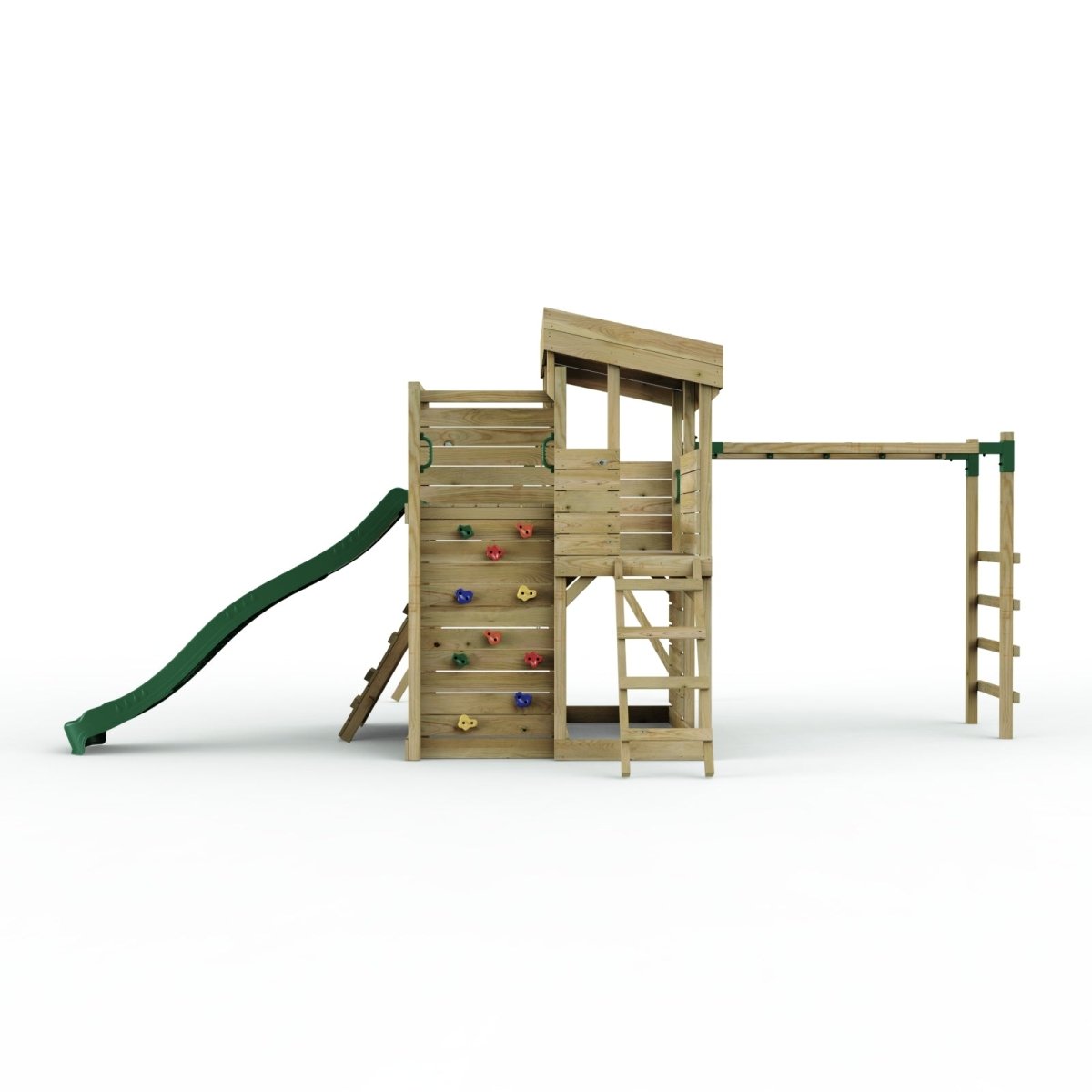 ClassicPlay Sentinel XL Lookout Tower with 3 Decks, Single Swing, Monkey Bars and Slide