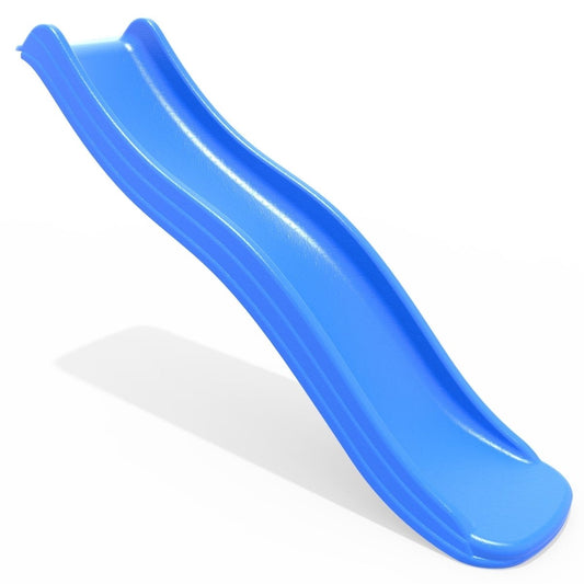 Rebo 6FT (175cm) Universal Children’s Plastic Garden Wave Slides -  Blue