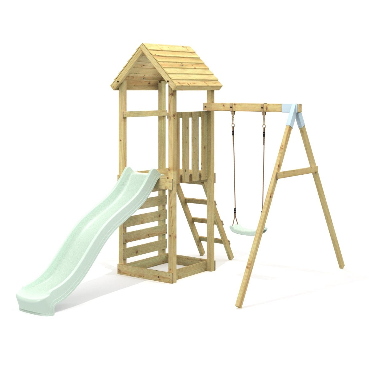 Rebo Adventure Wooden Climbing Frame, Swing Set and Slide - Rushmore