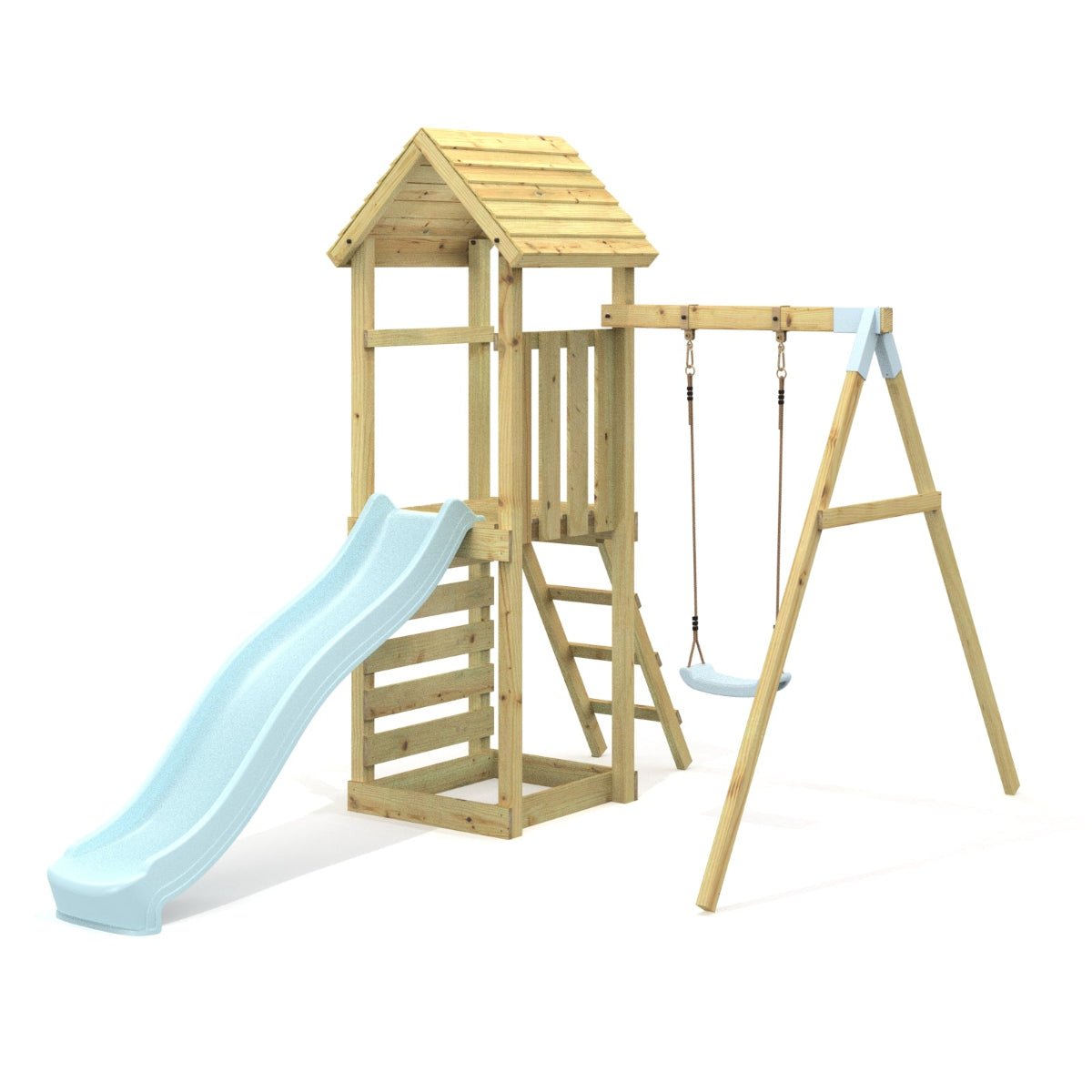 Rebo Adventure Wooden Climbing Frame, Swing Set and Slide - Rushmore