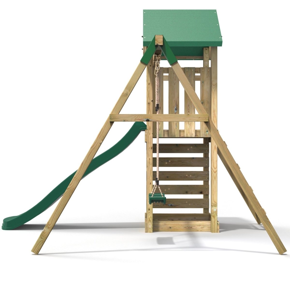Rebo Adventure Wooden Climbing Frame, Swing Set and Slide - Rushmore