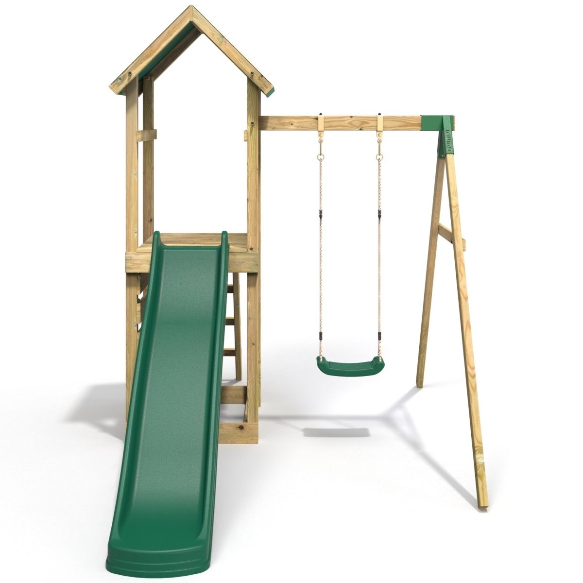 Rebo Adventure Wooden Climbing Frame, Swing Set and Slide - Rushmore