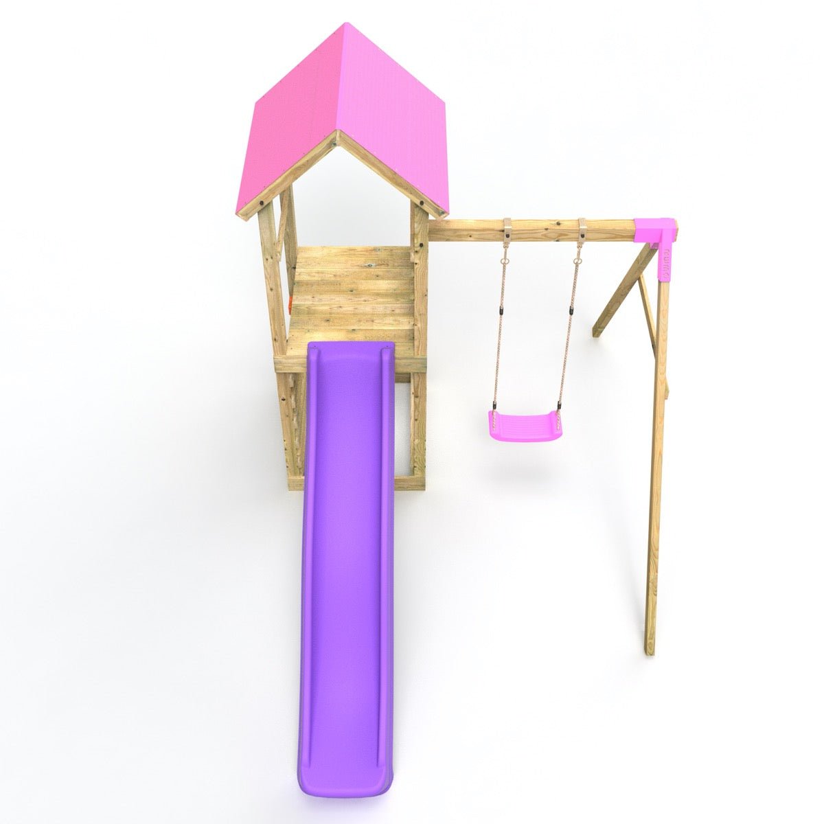 Rebo Adventure Wooden Climbing Frame, Swing Set and Slide - Rushmore