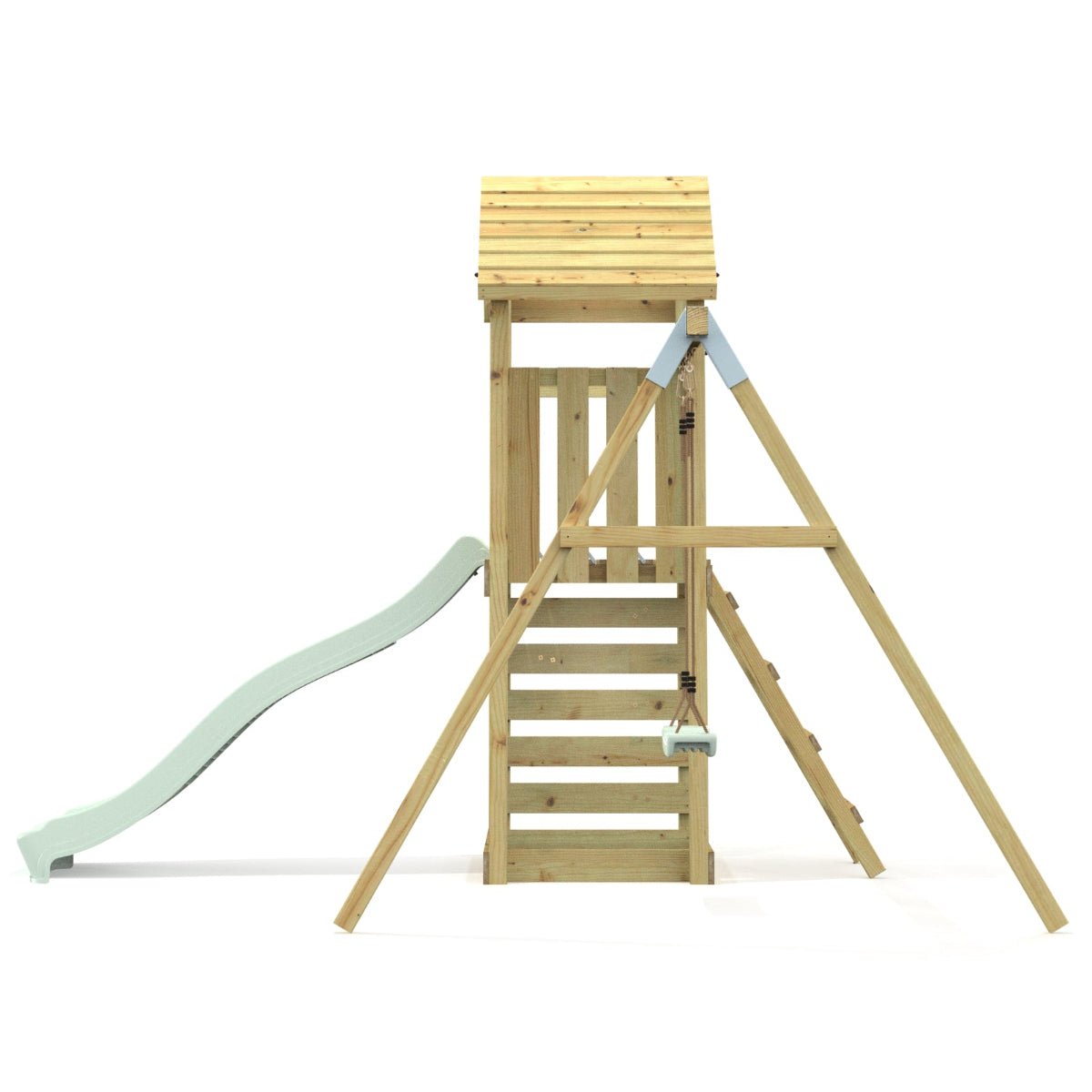 Rebo Adventure Wooden Climbing Frame, Swing Set and Slide - Rushmore