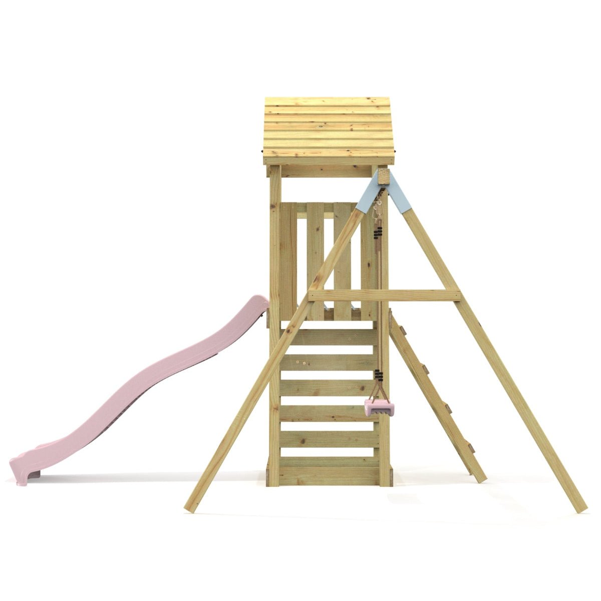 Rebo Adventure Wooden Climbing Frame, Swing Set and Slide - Rushmore