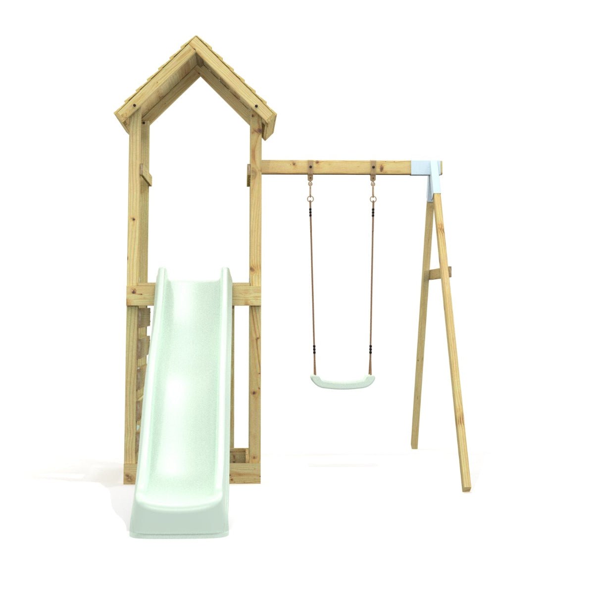 Rebo Adventure Wooden Climbing Frame, Swing Set and Slide - Rushmore