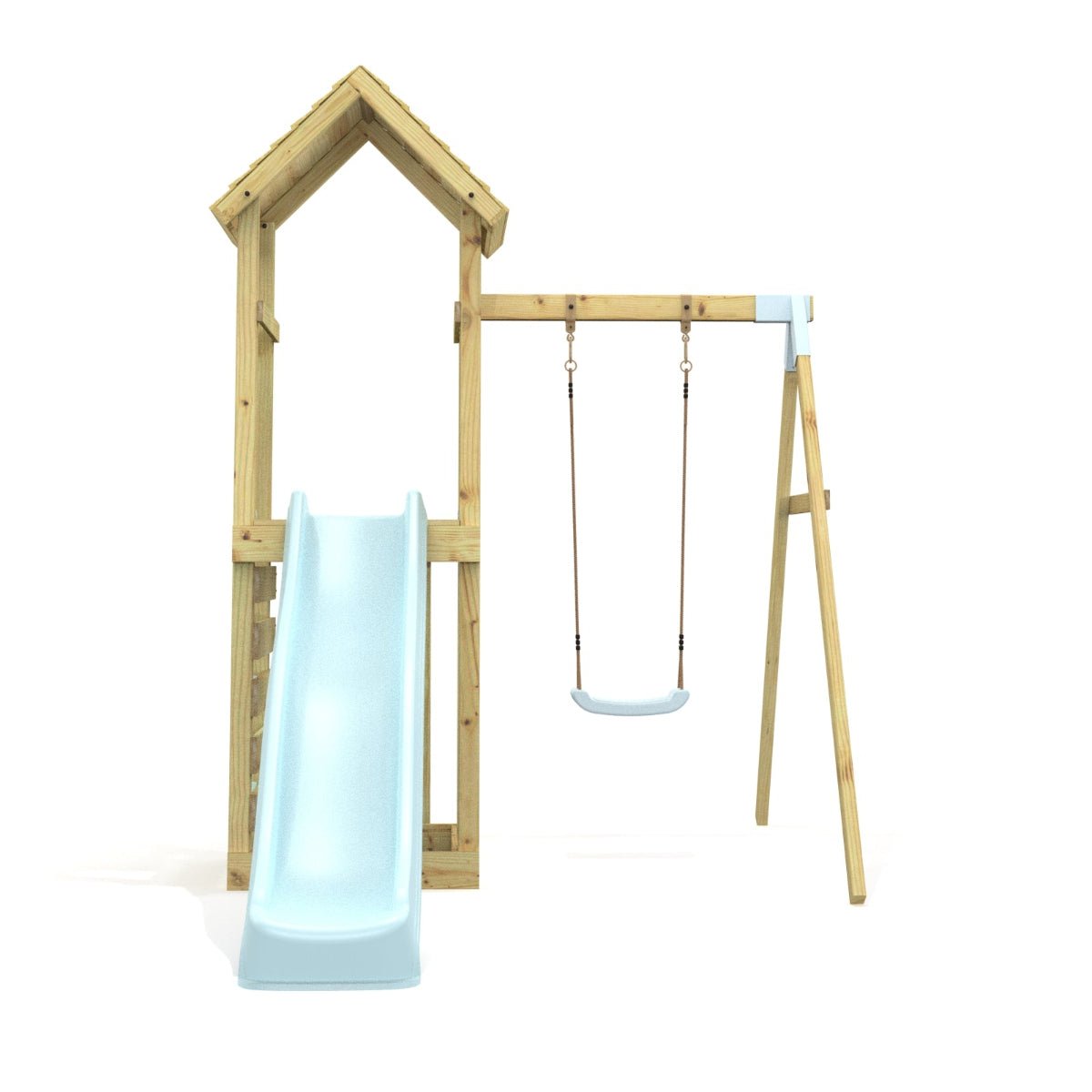 Rebo Adventure Wooden Climbing Frame, Swing Set and Slide - Rushmore