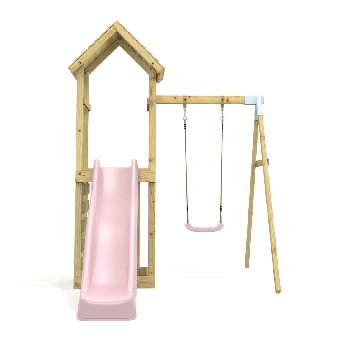 Rebo Adventure Wooden Climbing Frame, Swing Set and Slide - Rushmore