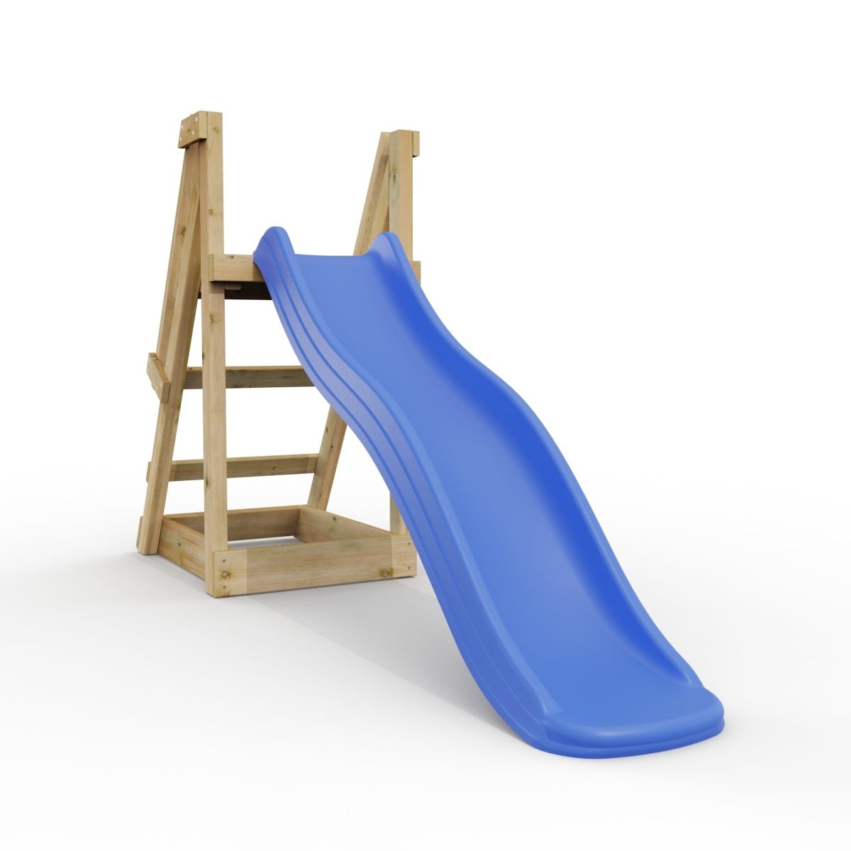Rebo Garden Wave Free Standing Water Slide with Wooden Platform - 6ft Slide Blue