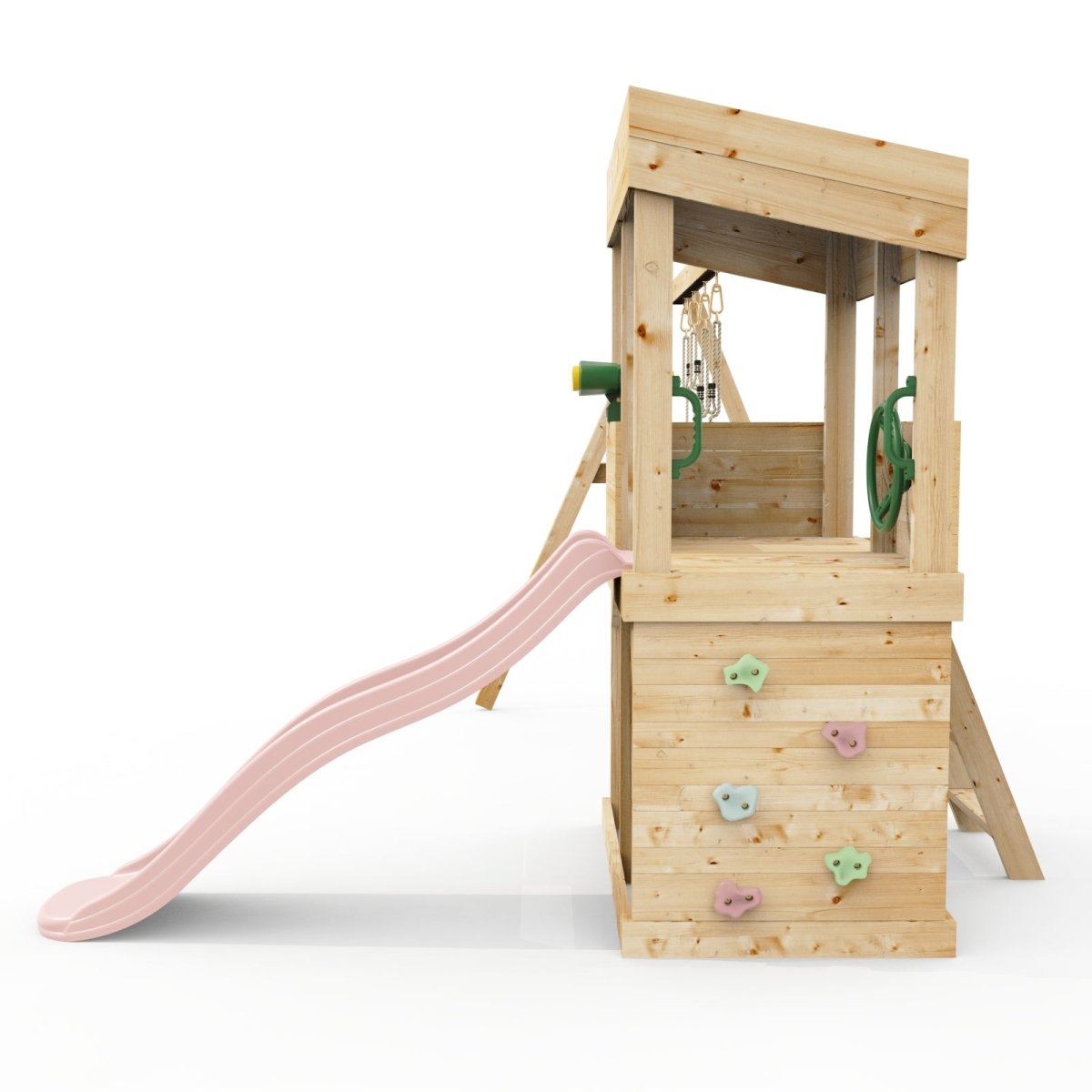 Rebo Lookout Tower with Double Swing, Wave Slide and Adventure Pack