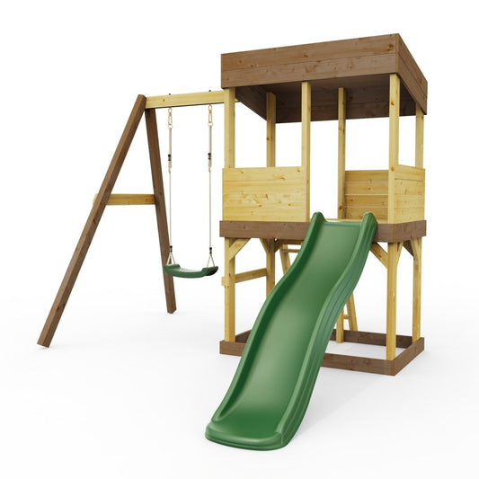 Rebo Lookout Tower with Single Swing and Wave Slide