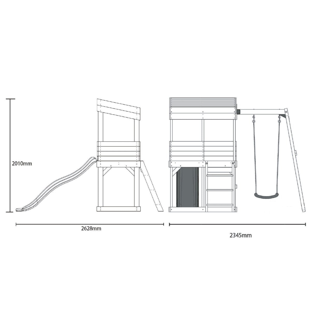 Rebo Lookout Tower with Single Swing and Wave Slide