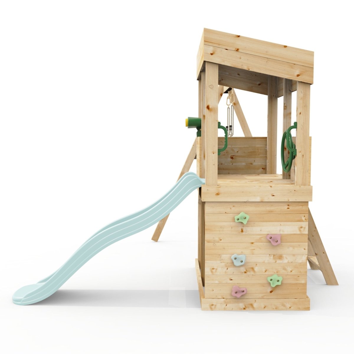 Rebo Lookout Tower with Single Swing, Wave Slide and Adventure Pack