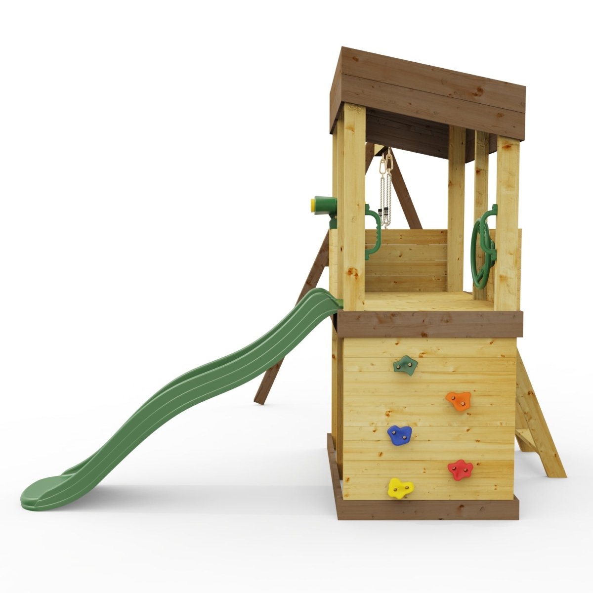 Rebo Lookout Tower with Single Swing, Wave Slide and Adventure Pack