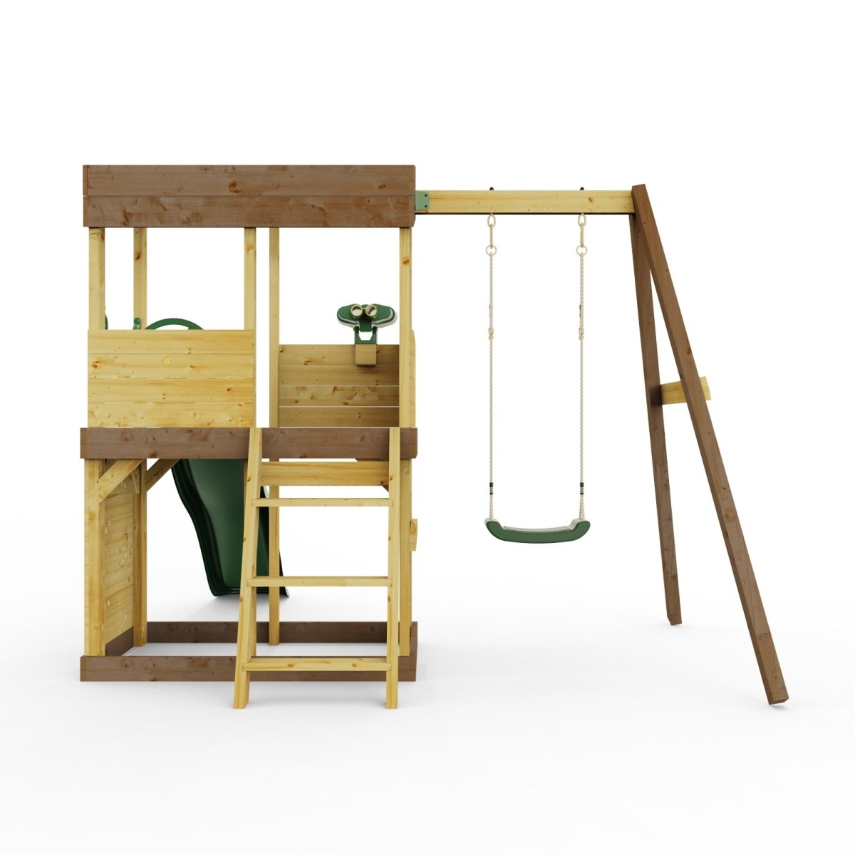 Rebo Lookout Tower with Single Swing, Wave Slide and Adventure Pack