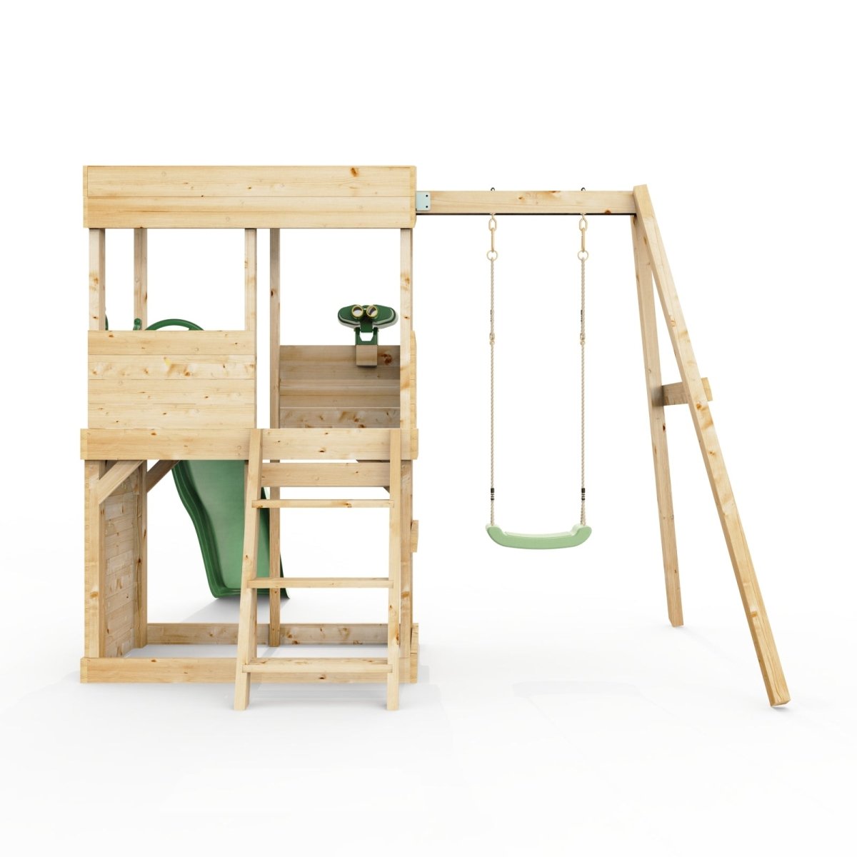 Rebo Lookout Tower with Single Swing, Wave Slide and Adventure Pack