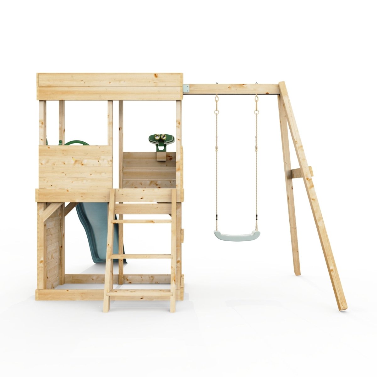 Rebo Lookout Tower with Single Swing, Wave Slide and Adventure Pack