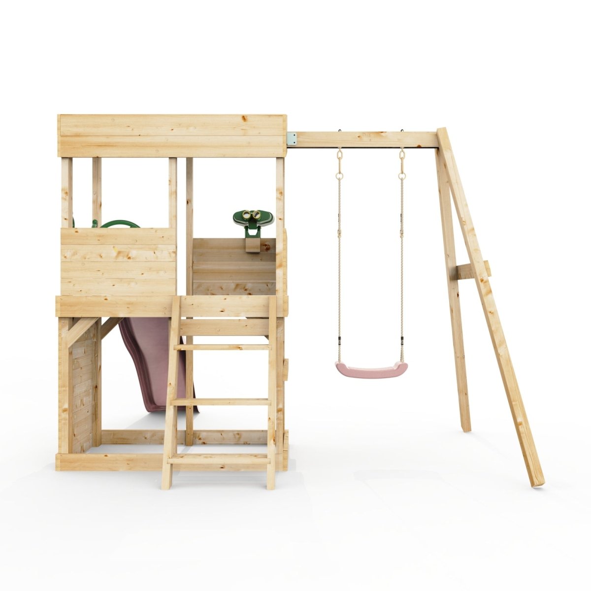 Rebo Lookout Tower with Single Swing, Wave Slide and Adventure Pack