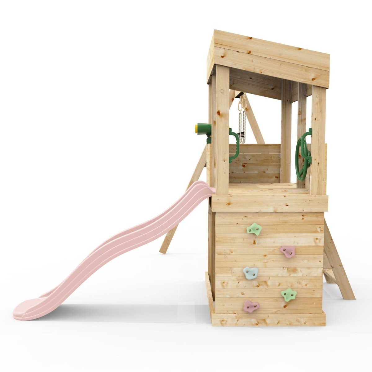 Rebo Lookout Tower with Single Swing, Wave Slide and Adventure Pack