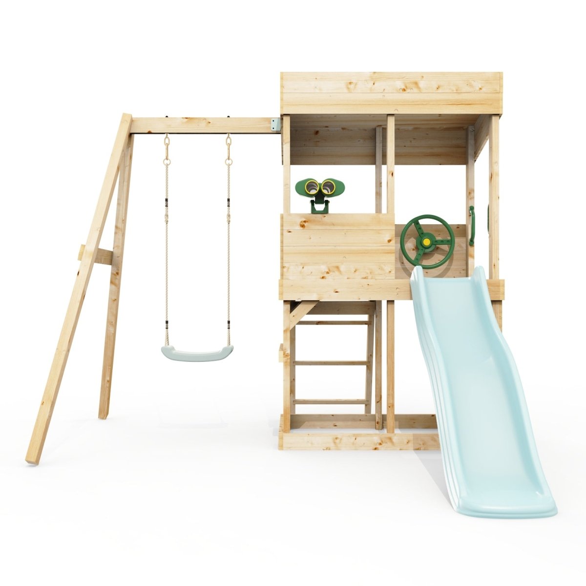 Rebo Lookout Tower with Single Swing, Wave Slide and Adventure Pack