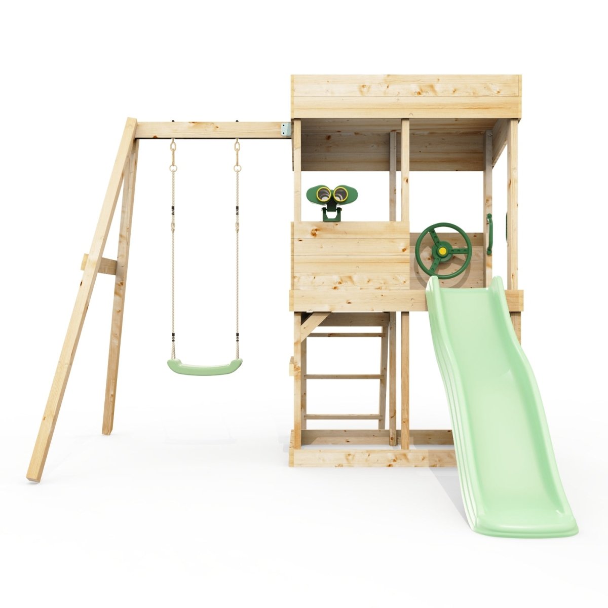 Rebo Lookout Tower with Single Swing, Wave Slide and Adventure Pack