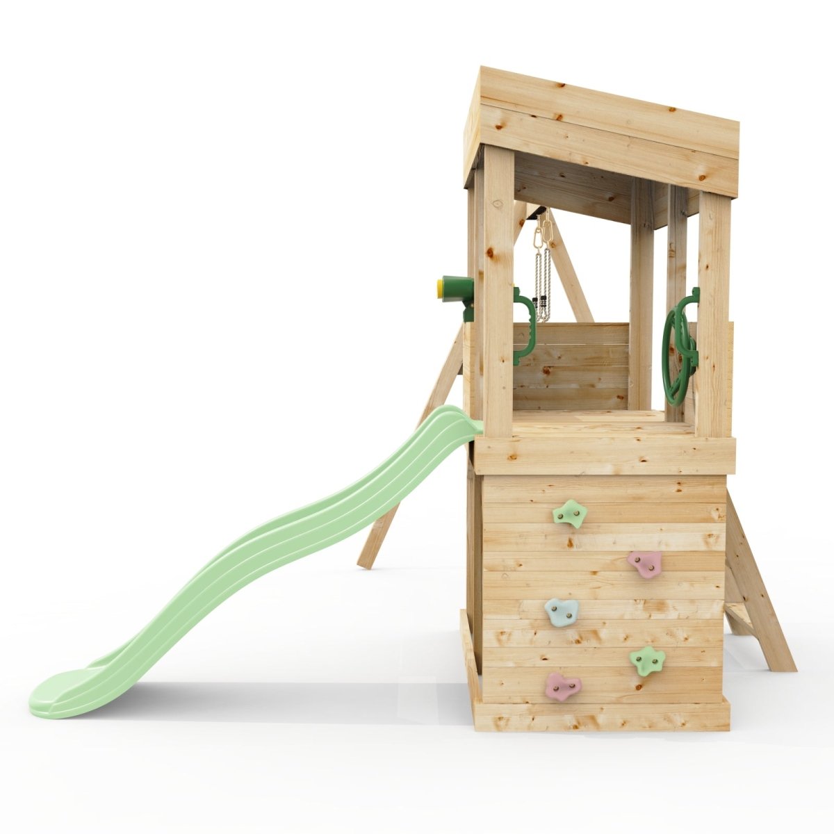 Rebo Lookout Tower with Single Swing, Wave Slide and Adventure Pack