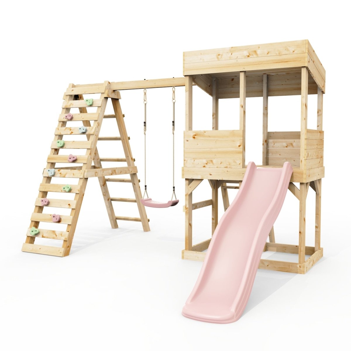 Rebo Lookout Tower with Single Swing, Wave Slide and Climbing Wall