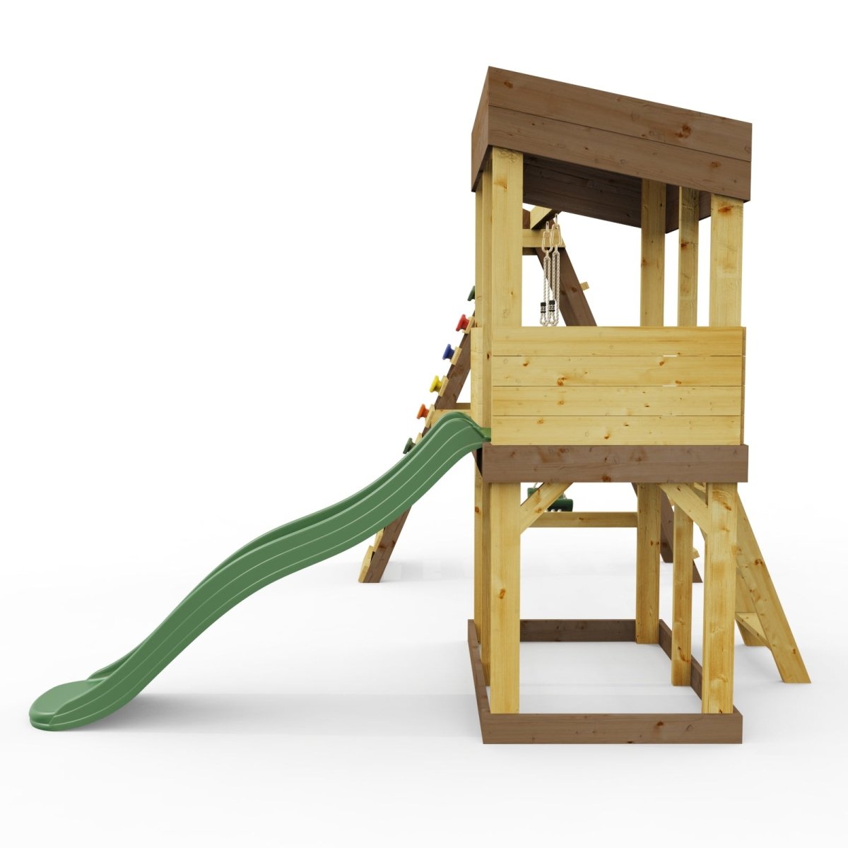 Rebo Lookout Tower with Single Swing, Wave Slide and Climbing Wall