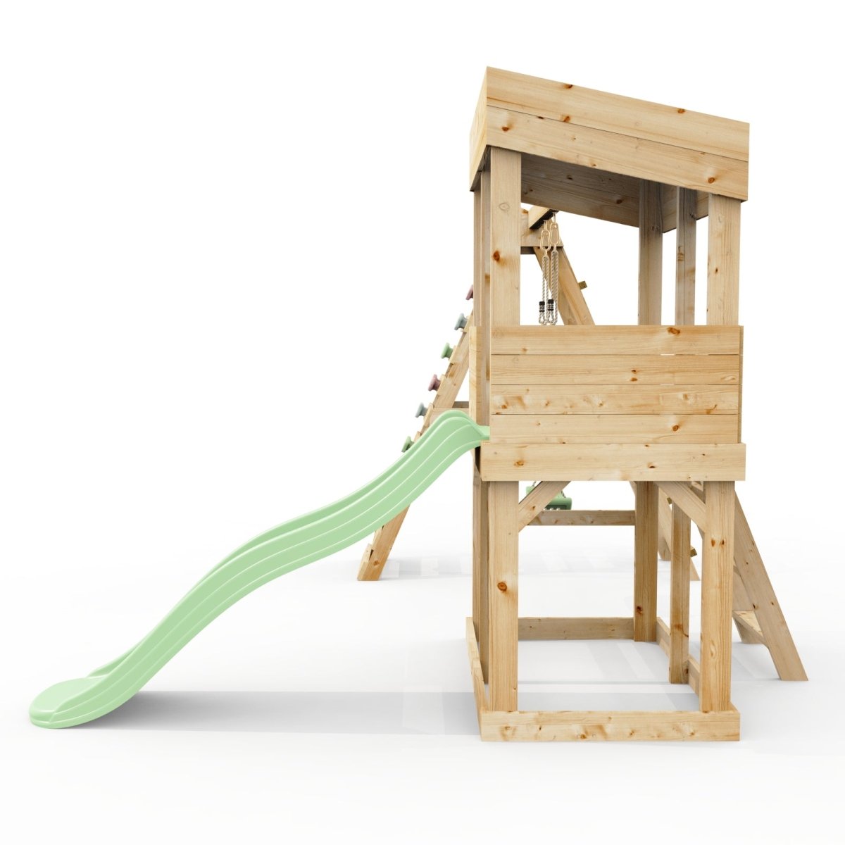 Rebo Lookout Tower with Single Swing, Wave Slide and Climbing Wall