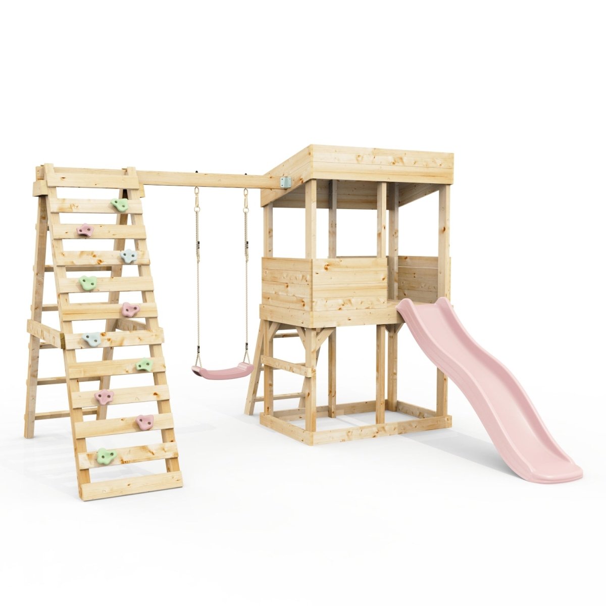 Rebo Lookout Tower with Single Swing, Wave Slide and Climbing Wall