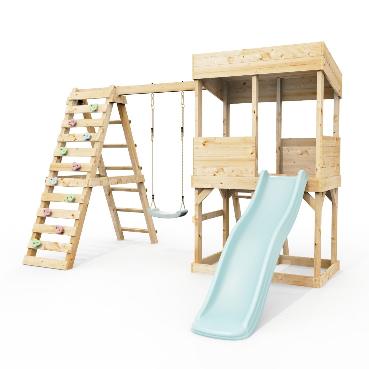 Rebo Lookout Tower with Single Swing, Wave Slide and Climbing Wall