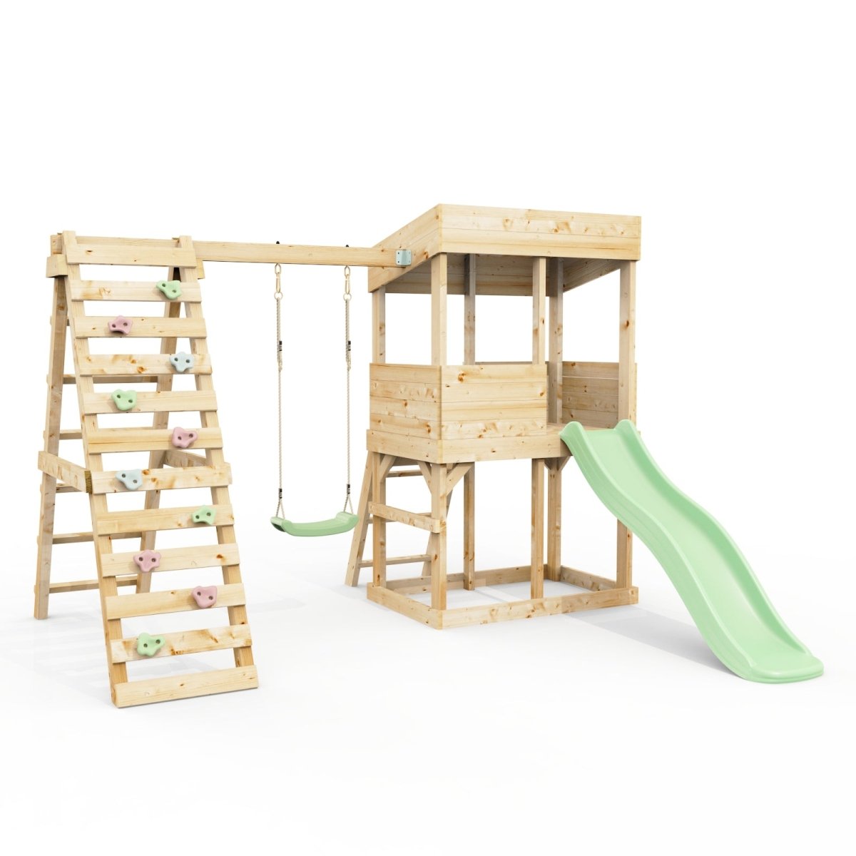 Rebo Lookout Tower with Single Swing, Wave Slide and Climbing Wall