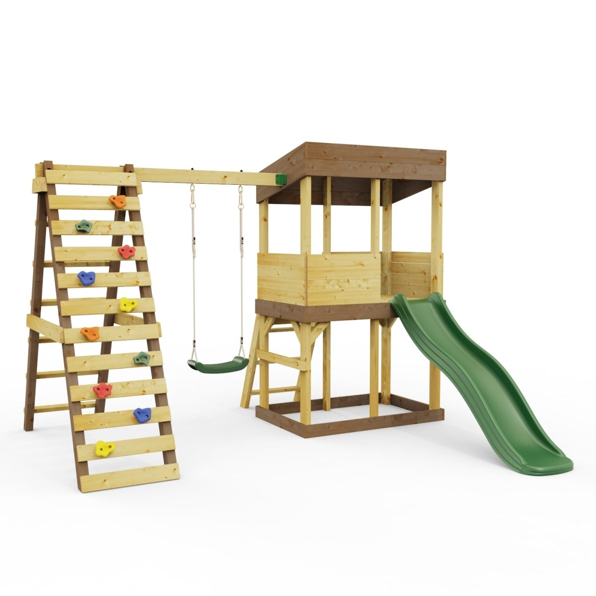 Rebo Lookout Tower with Single Swing, Wave Slide and Climbing Wall