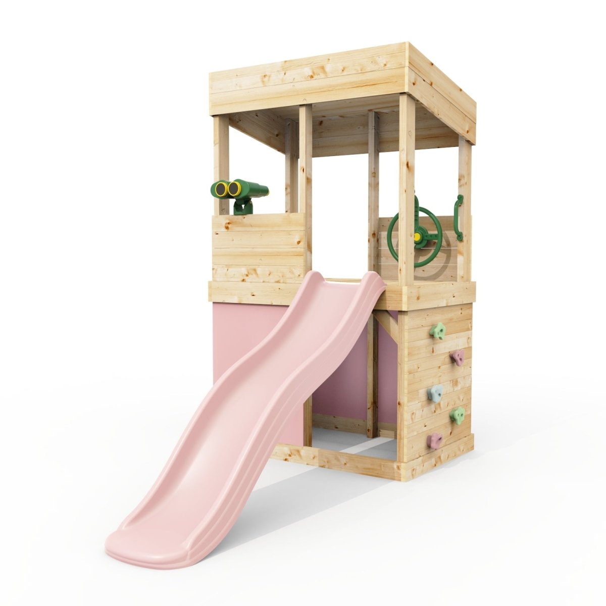 Rebo Lookout Tower with Wave Slide, Adventure and Den Packs