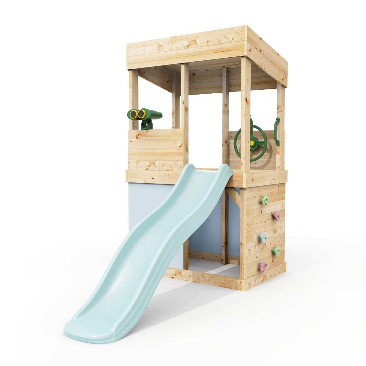 Rebo Lookout Tower with Wave Slide, Adventure and Den Packs
