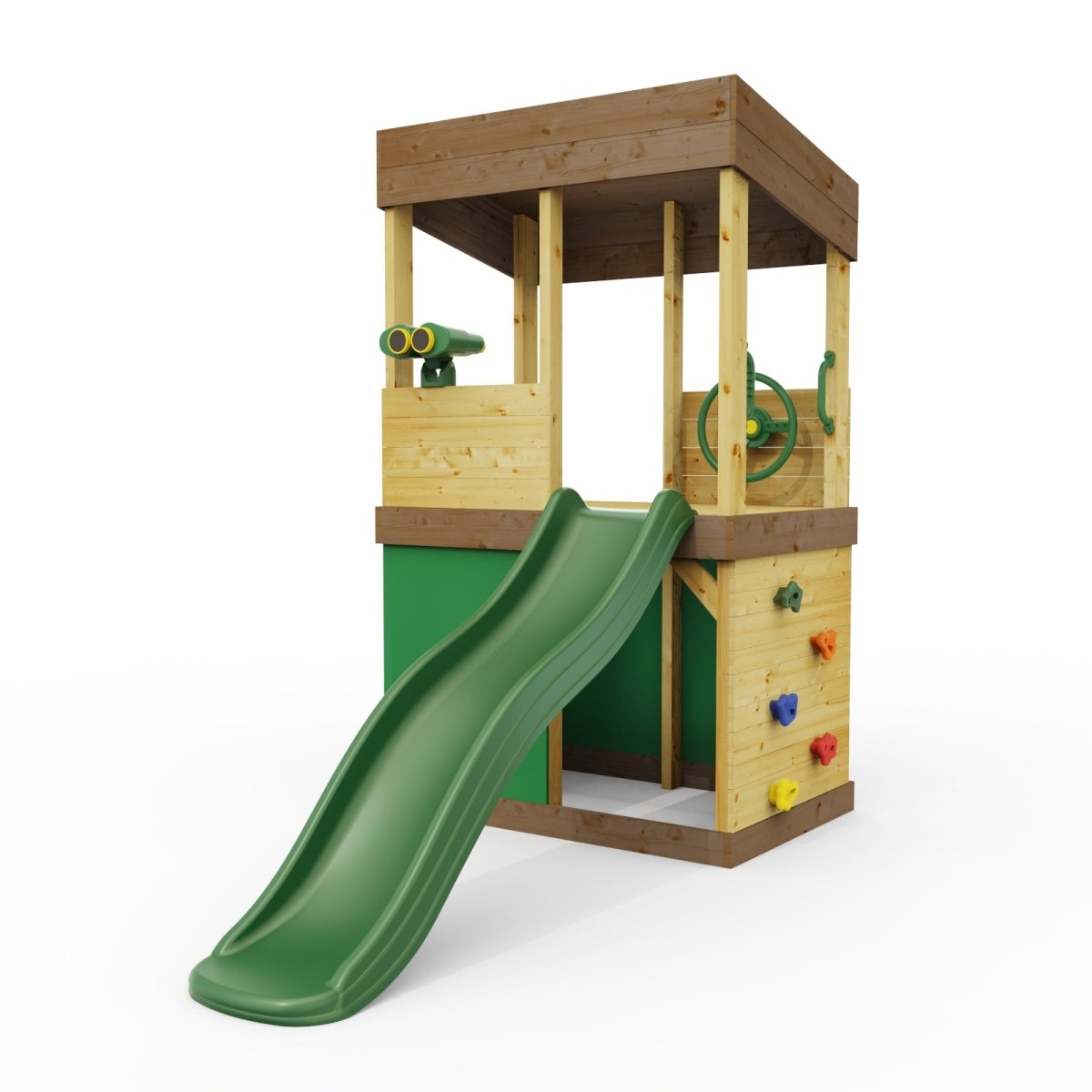 Rebo Lookout Tower with Wave Slide, Adventure and Den Packs