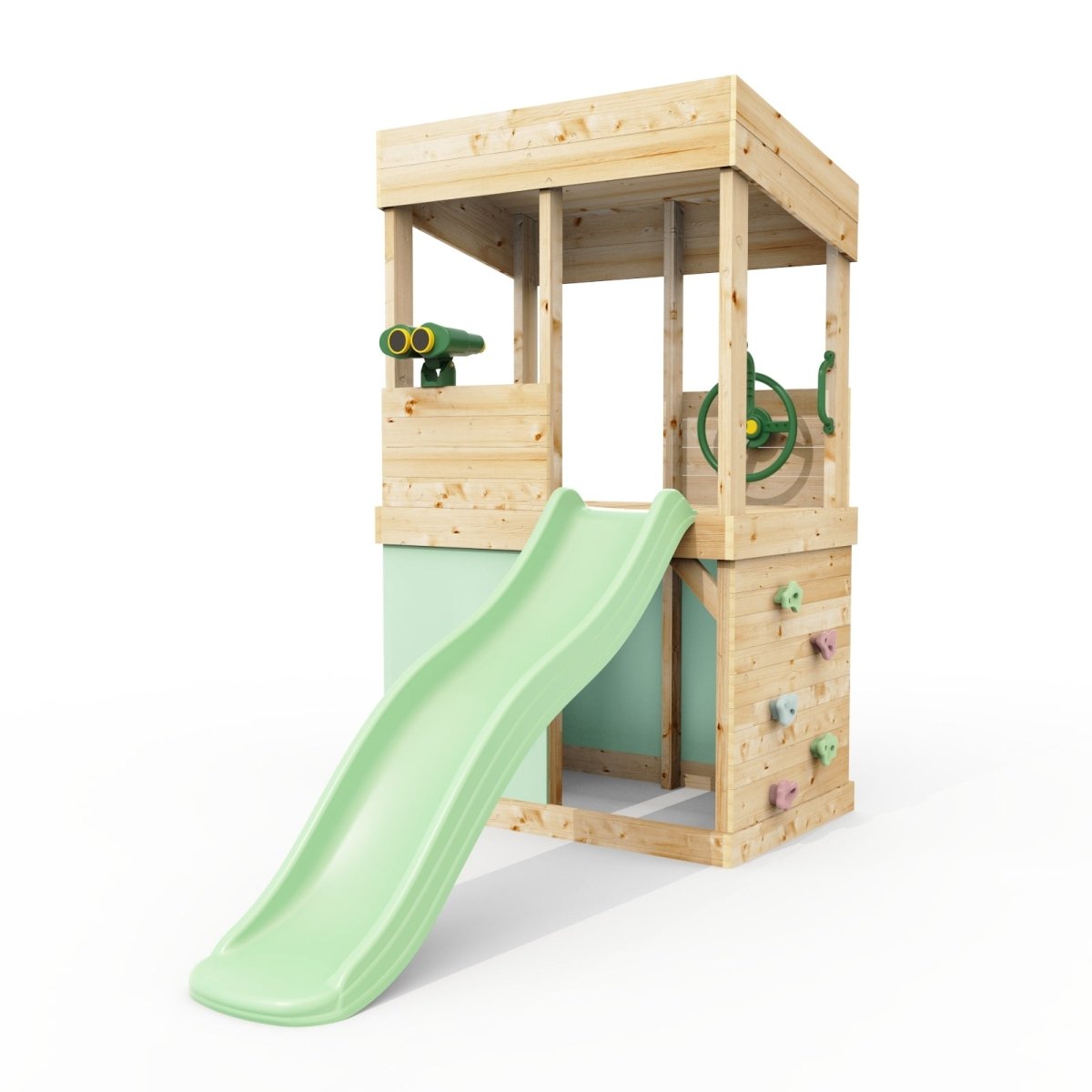 Rebo Lookout Tower with Wave Slide, Adventure and Den Packs