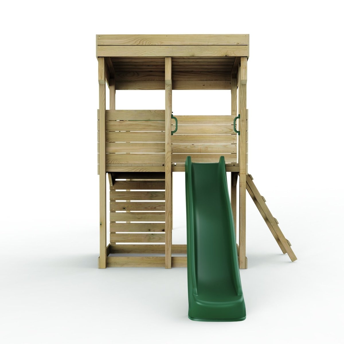 ClassicPlay Outpost XL Lookout Tower with 1.2m Deck, Monkey Bars and Slide