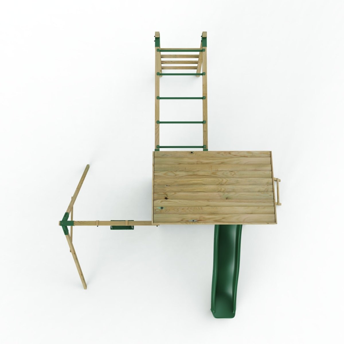 ClassicPlay Outpost XL Lookout Tower with 1.2m Deck, Single Swing, Monkey Bars and Slide
